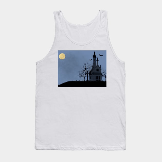 Spooky Haunted House Tank Top by NewburyBoutique